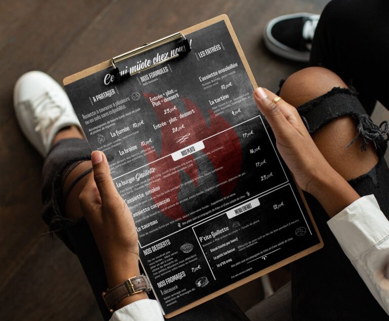 Lire la suite à propos de l’article Identité visuelle gourmande : création du menu pour La Gaillette